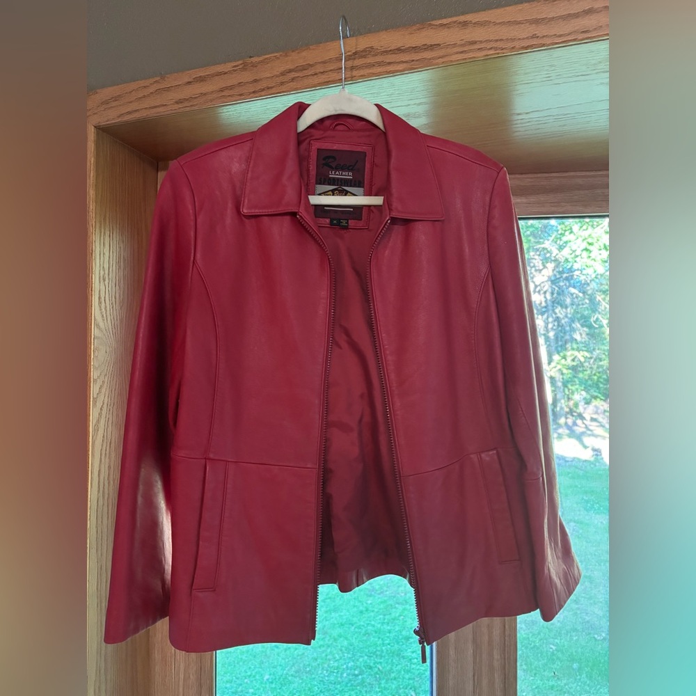 Ravel Classic Red Leather Jacket